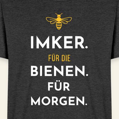 Imker für Morgen T-Shirt in Anthrazit – Druck im Detail
