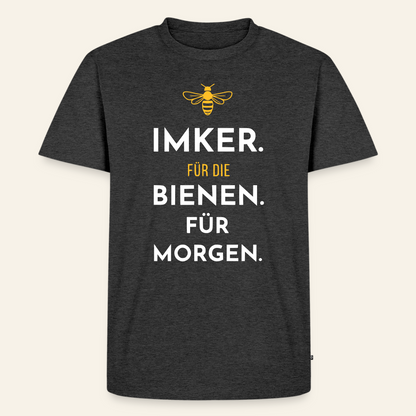 Imker für Morgen T-Shirt in Anthrazit – Vorderseite