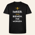 Imker für Morgen T-Shirt in Schwarz – Vorderseite