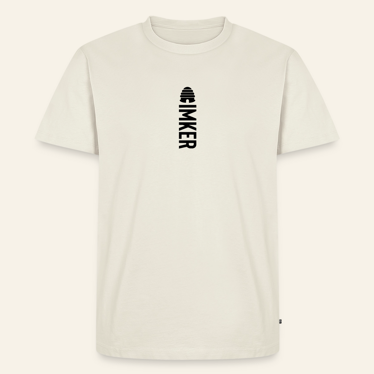 IMKER Hive Alpha T-Shirt in Naturweiß – Vorderseite