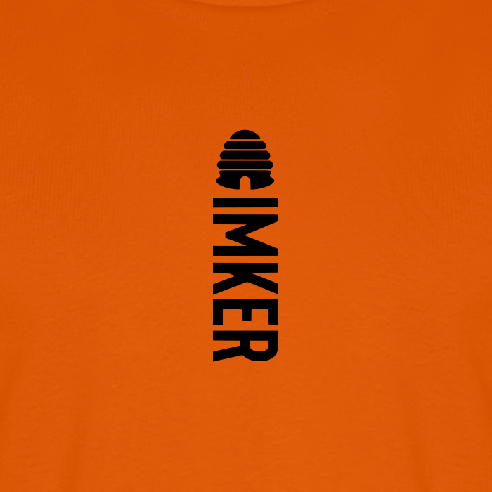 IMKER Hive Alpha T-Shirt in Orange – Druck im Detail