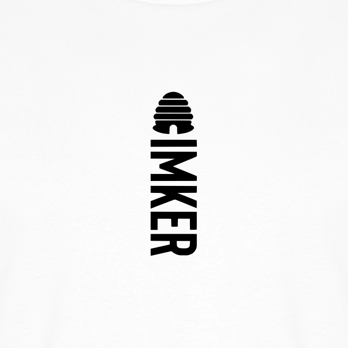 IMKER Hive Alpha T-Shirt in Weiß – Druck im Detail
