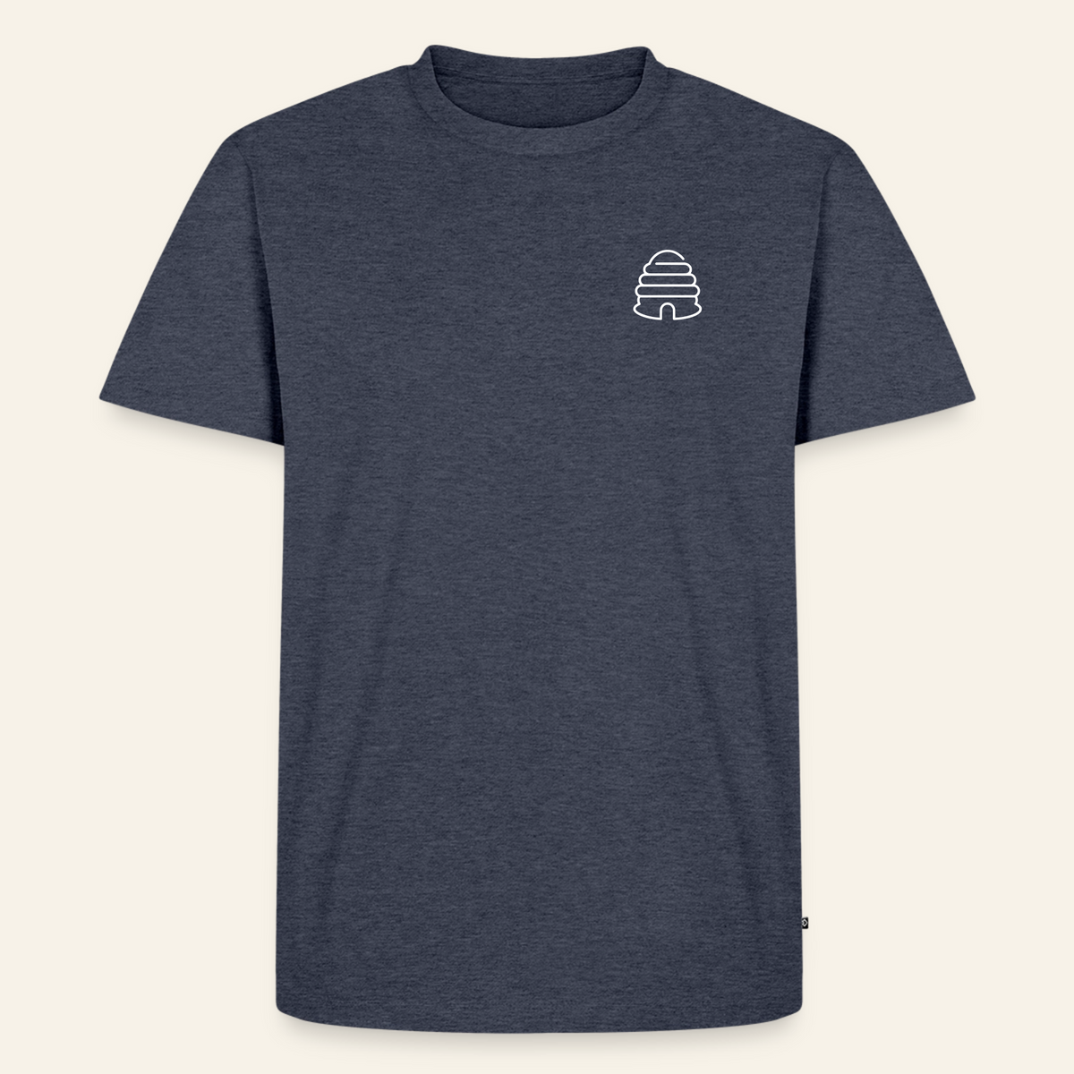 IMKER Hive Bravo T-Shirt in Jeansblau – Vorderseite