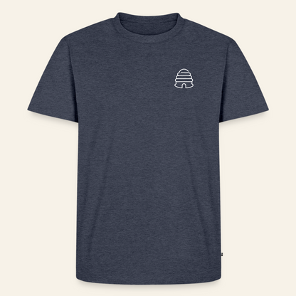 IMKER Hive Bravo T-Shirt in Jeansblau – Vorderseite
