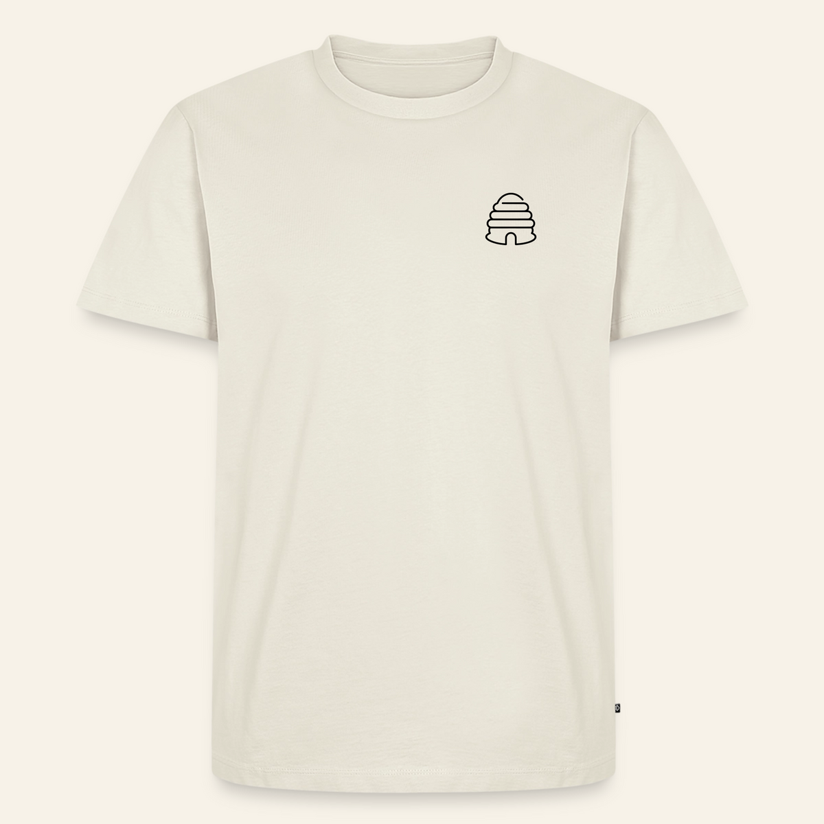 IMKER Hive Bravo T-Shirt in Naturweiß – Vorderseite