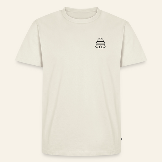 IMKER Hive Bravo T-Shirt in Naturweiß – Vorderseite