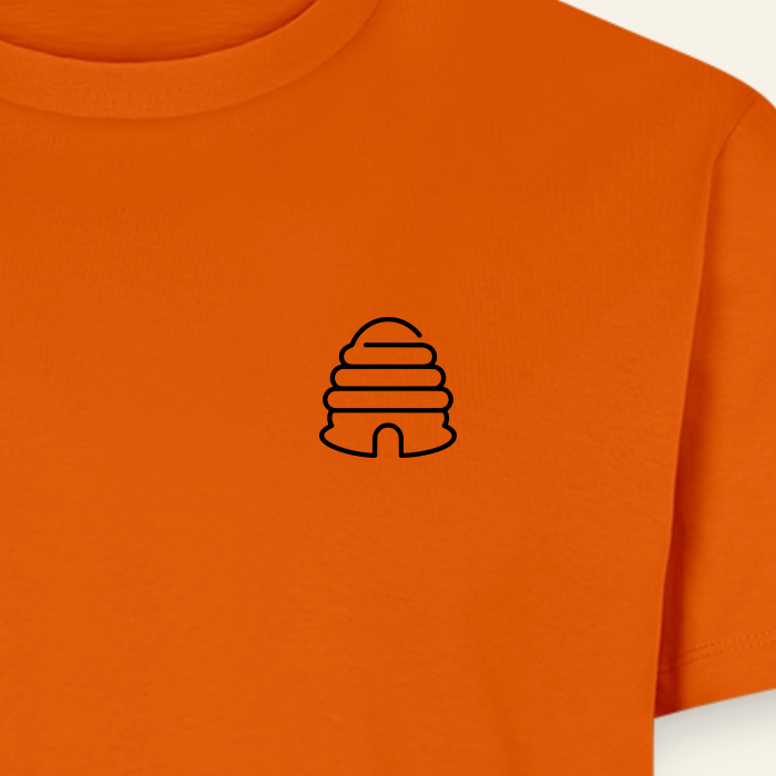 IMKER Hive Bravo T-Shirt in Orange – Druck im Detail