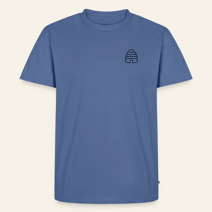 IMKER Hive Bravo T-Shirt in Steinblau – Vorderseite