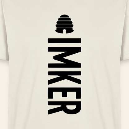 IMKER Hive Charlie T-Shirt in Naturweiß – Druck im Detail