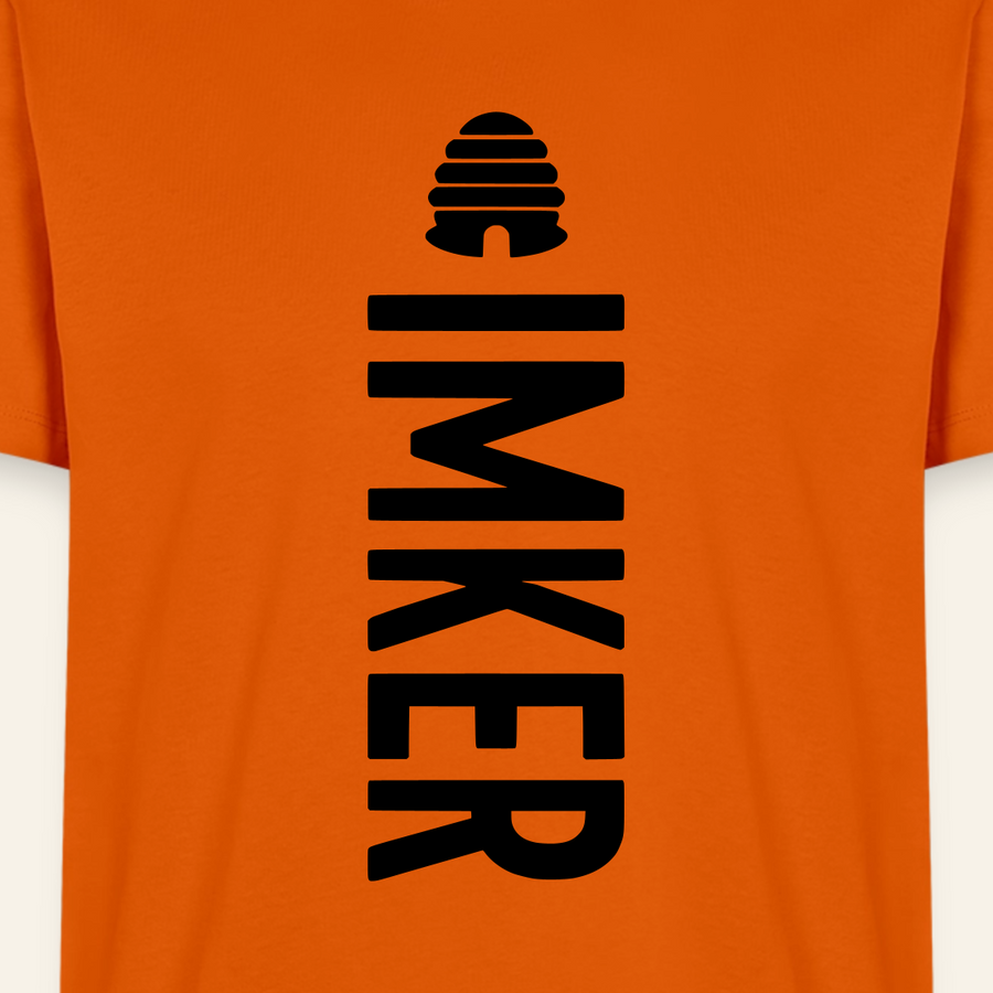 IMKER Hive Charlie T-Shirt in Orange – Druck im Detail