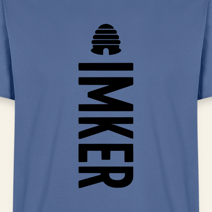 IMKER Hive Charlie T-Shirt in Steinblau – Druck im Detail