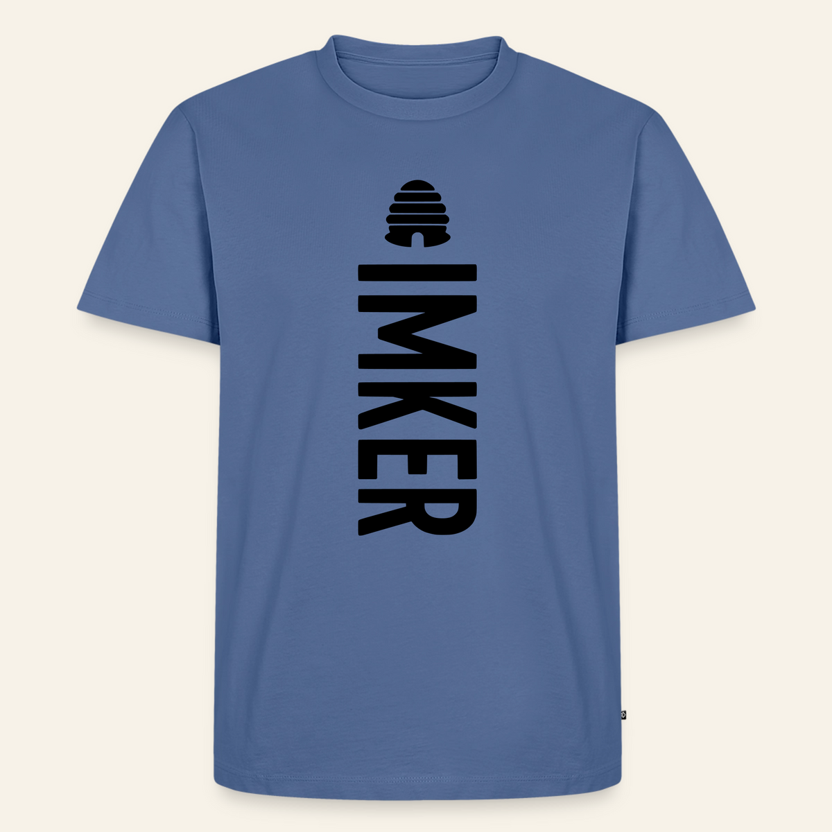 IMKER Hive Charlie T-Shirt in Steinblau – Vorderseite