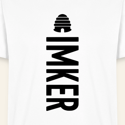IMKER Hive Charlie T-Shirt in Weiß – Druck im Detail