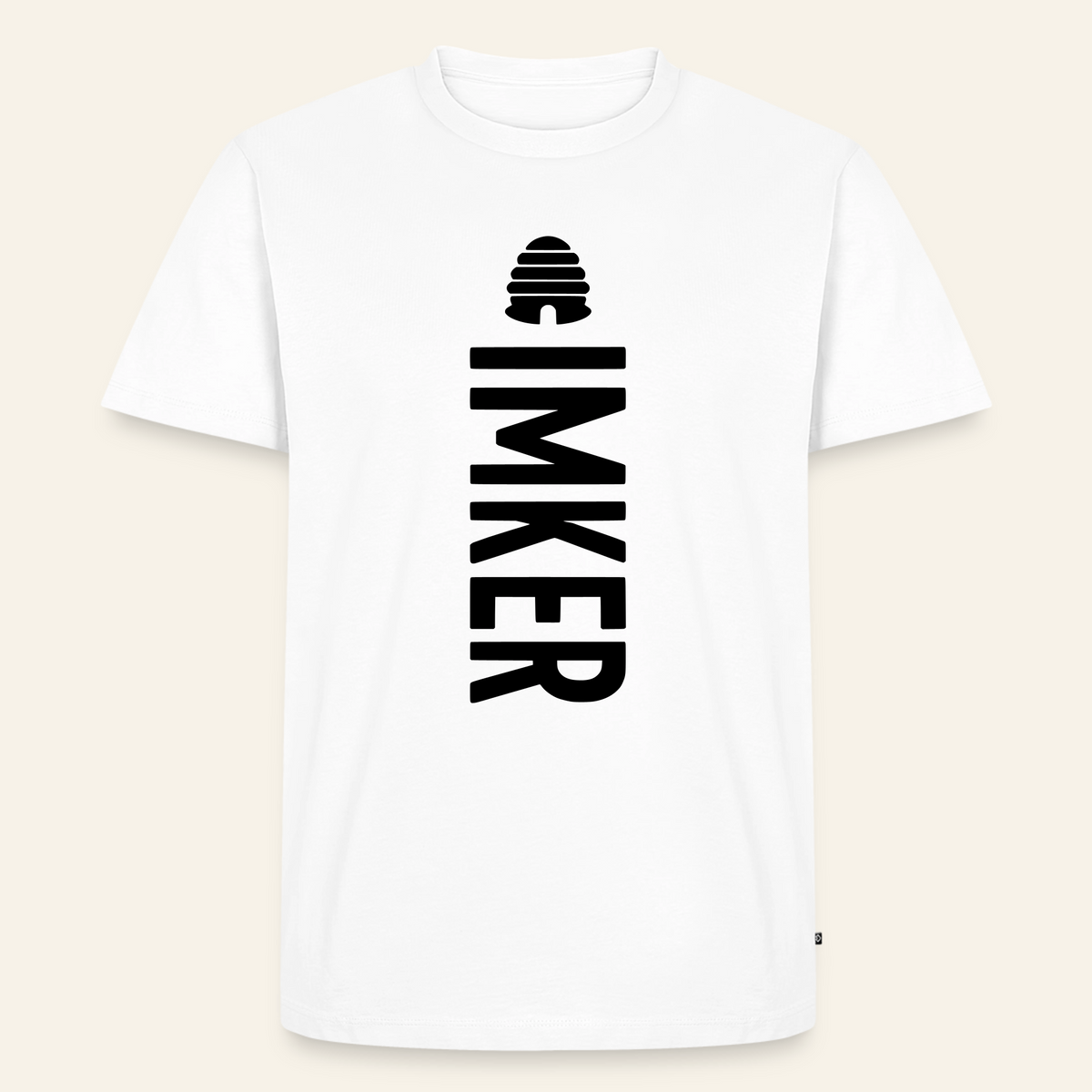 IMKER Hive Charlie T-Shirt in Weiß – Vorderseite