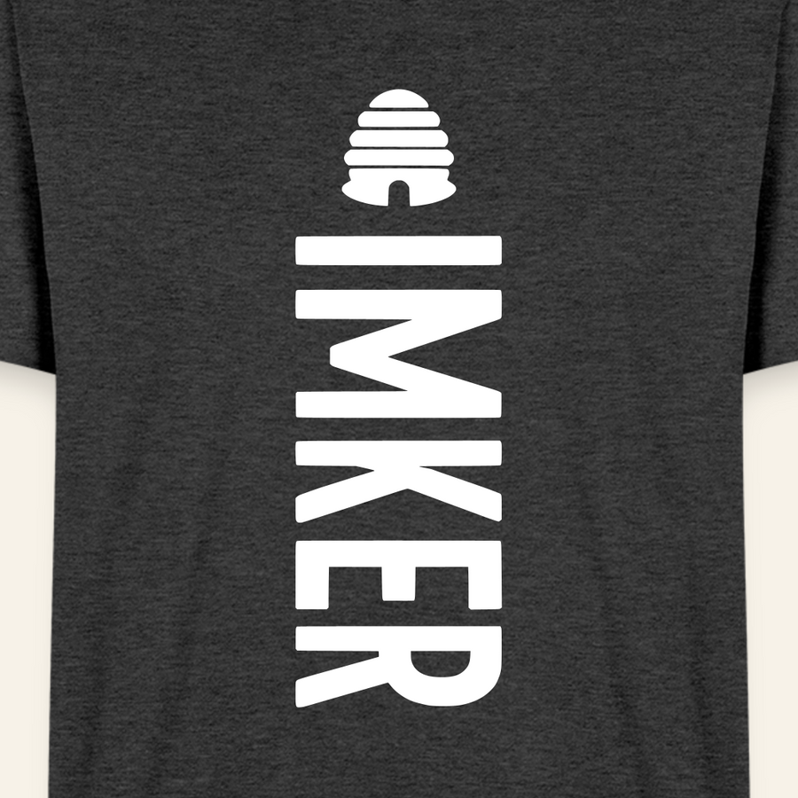 IMKER Hive Charlie T-Shirt in Anthrazit – Druck im Detail