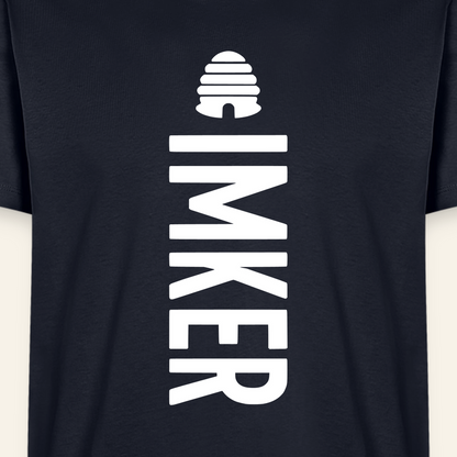 IMKER Hive Charlie T-Shirt in Dunkelblau – Druck im Detail
