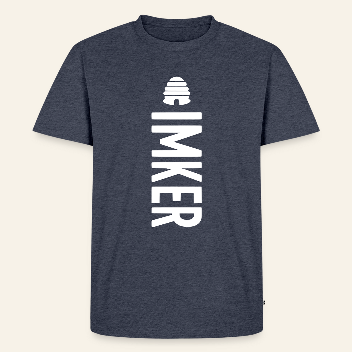 IMKER Hive Charlie T-Shirt in Jeansblau – Vorderseite