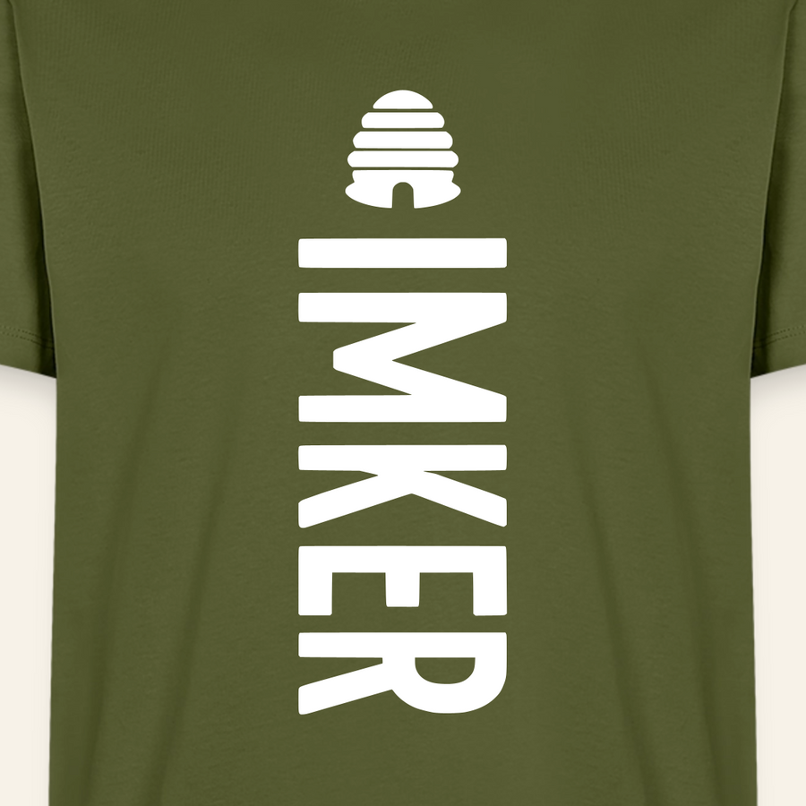 IMKER Hive Charlie T-Shirt in Khaki – Druck im Detail