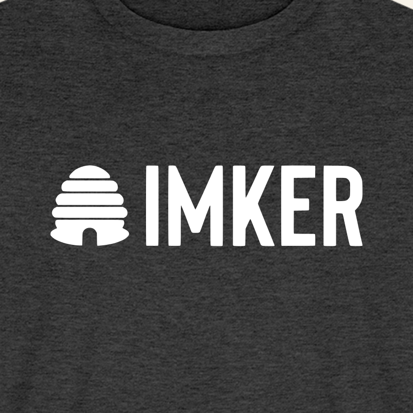 IMKER Hive Prime T-Shirt in Anthrazit – Druck im Detail