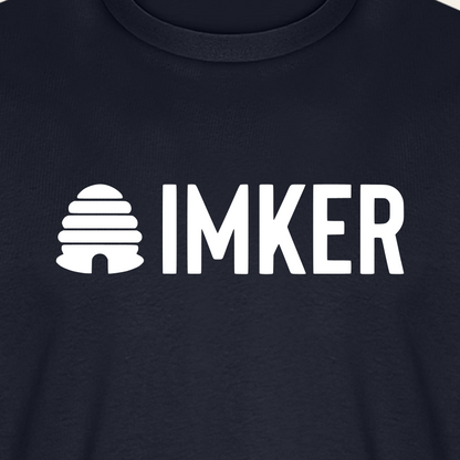 IMKER Hive Prime T-Shirt in Dunkelblau – Druck im Detail