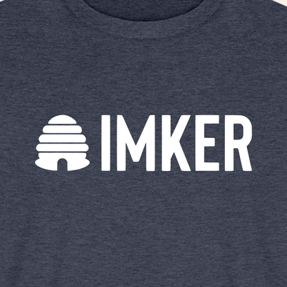 IMKER Hive Prime T-Shirt in Jeansblau – Druck im Detail