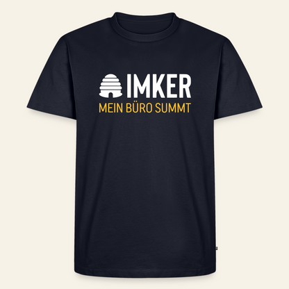 IMKER Hive Büro T-Shirt in Dunkelblau – Vorderseite