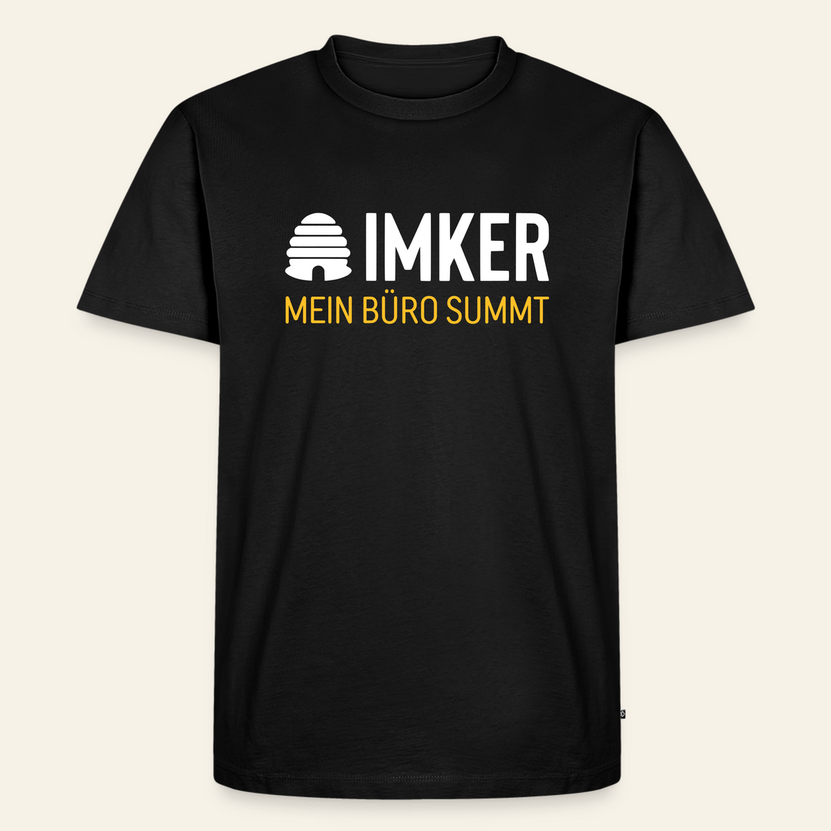 IMKER Hive Büro T-Shirt in Schwarz – Vorderseite