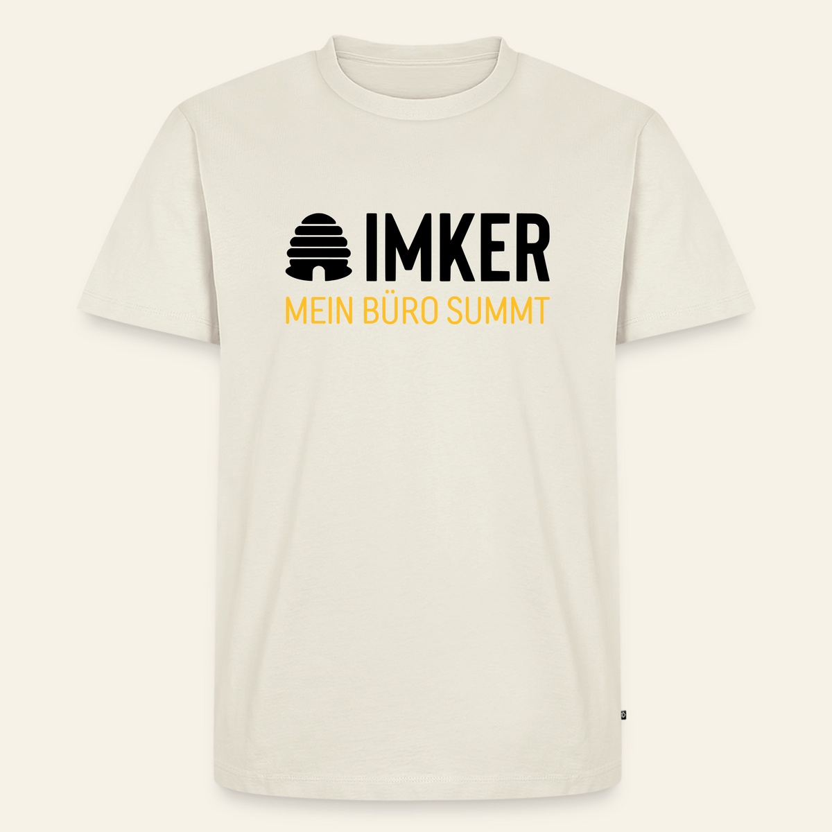 IMKER Hive Büro T-Shirt in Naturweiß – Vorderseite