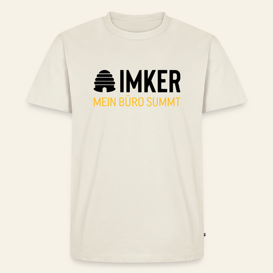 IMKER Hive Büro T-Shirt in Naturweiß – Vorderseite