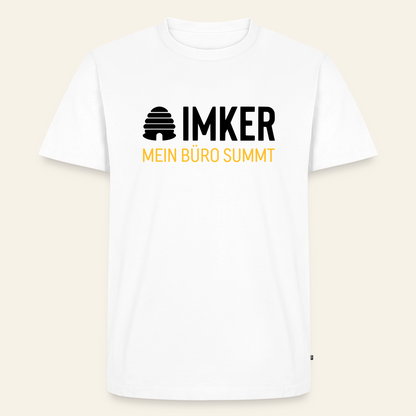 IMKER Hive Büro T-Shirt in Weiß – Vorderseite