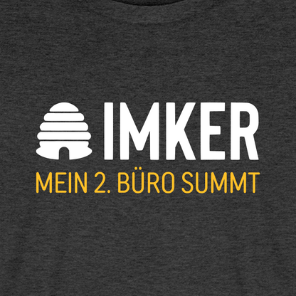 IMKER Hive Zweitbüro T-Shirt in Anthrazit – Druck im Detail