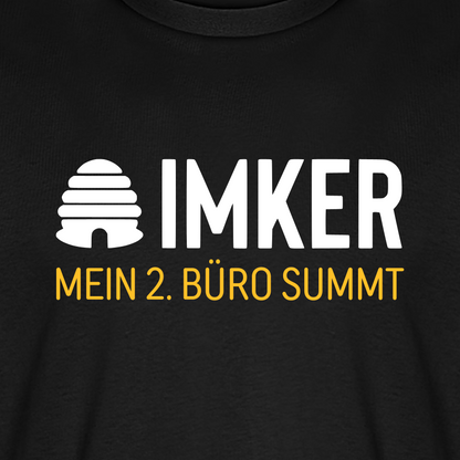 IMKER Hive Zweitbüro T-Shirt in Schwarz – Druck im Detail