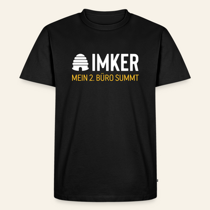 IMKER Hive Zweitbüro T-Shirt in Schwarz – Vorderseite