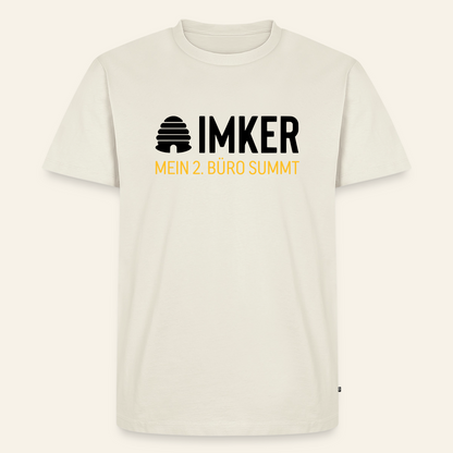 IMKER Hive Zweitbüro T-Shirt in Naturweiß – Vorderseite