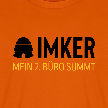 IMKER Hive Zweitbüro T-Shirt in Orange – Druck im Detail