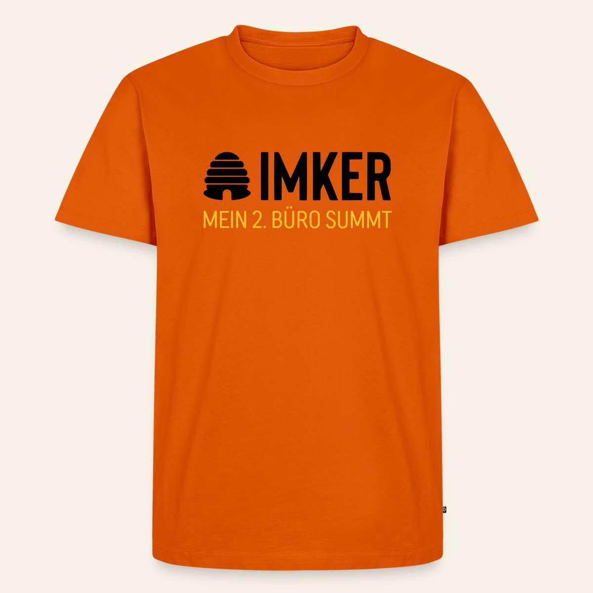 IMKER Hive Zweitbüro T-Shirt in Orange – Vorderseite
