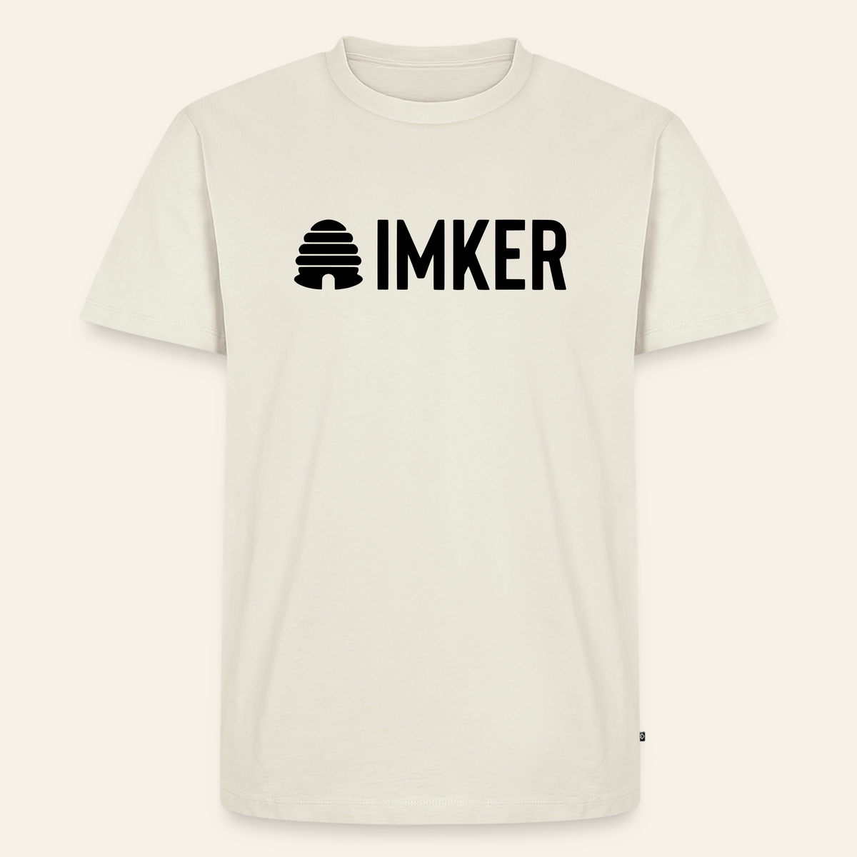 IMKER Hive Prime T-Shirt in Naturweiß – Vorderseite