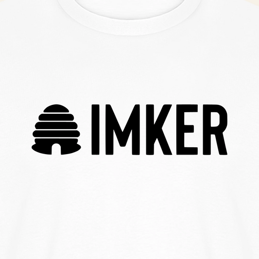 IMKER Hive Prime T-Shirt in Weiß – Druck im Detail