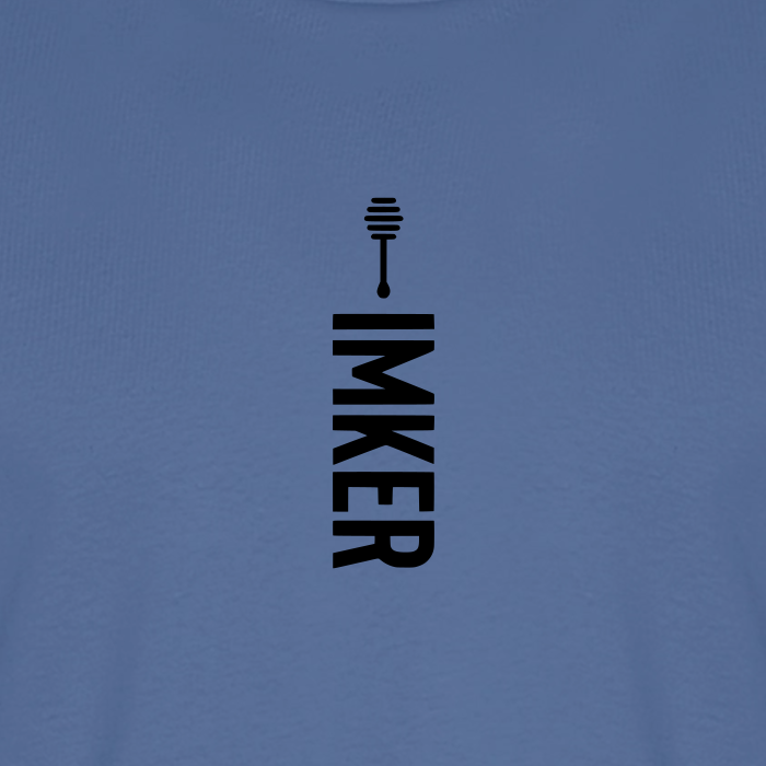 IMKER Honig Alpha T-Shirt in Steinblau – Druck im Detail