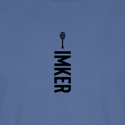 IMKER Honig Alpha T-Shirt in Steinblau – Druck im Detail