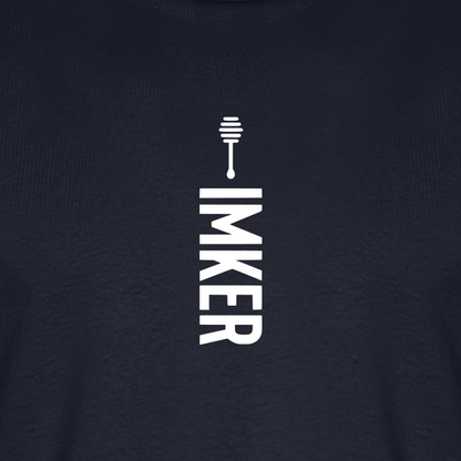 IMKER Honig Alpha T-Shirt in Dunkelblau – Druck im Detail
