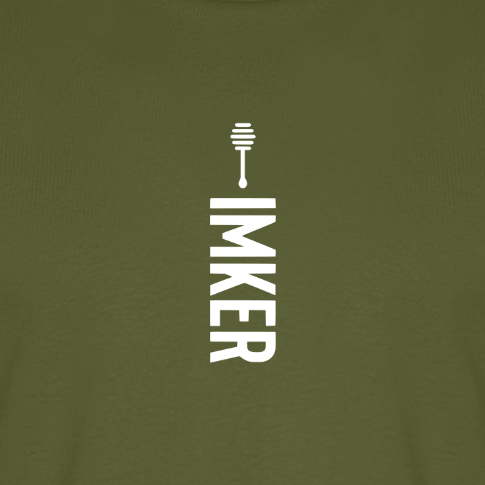 IMKER Honig Alpha T-Shirt in Khaki – Druck im Detail