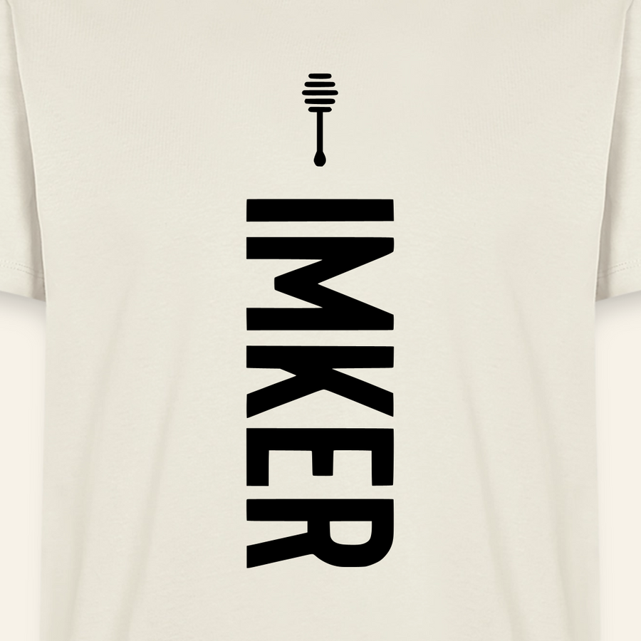 IMKER Honig Charlie T-Shirt in Naturweiß – Druck im Detail