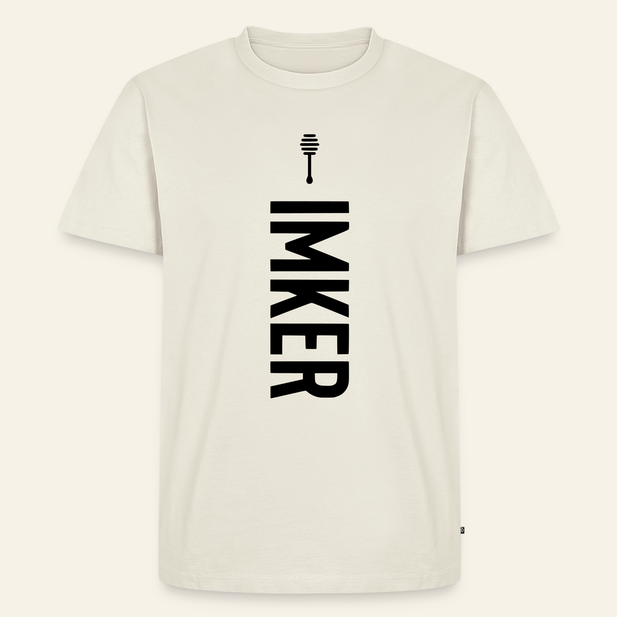 IMKER Honig Charlie T-Shirt in Naturweiß – Vorderseite