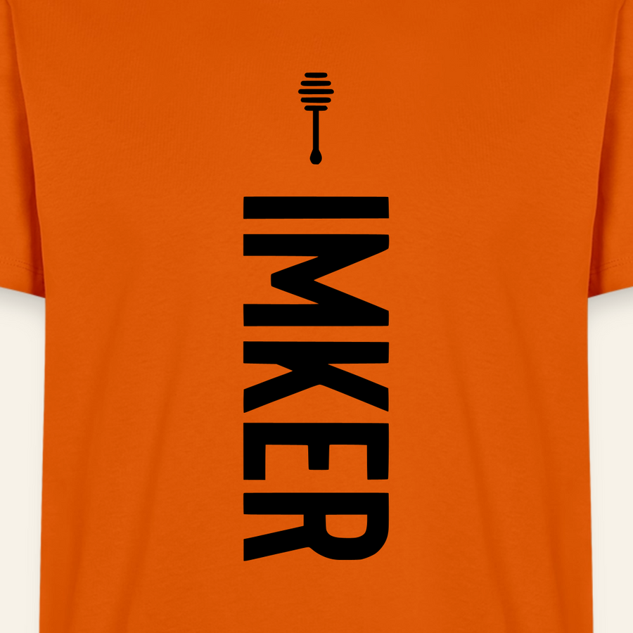 IMKER Honig Charlie T-Shirt in Orange – Druck im Detail