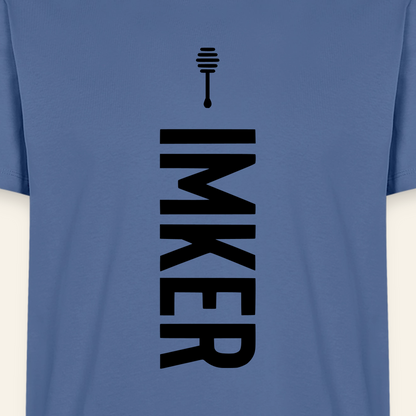 IMKER Honig Charlie T-Shirt in Steinblau – Druck im Detail
