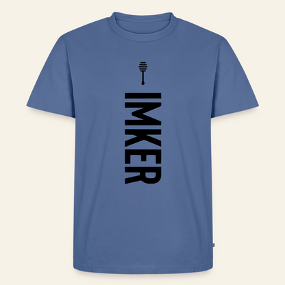 IMKER Honig Charlie T-Shirt in Steinblau – Vorderseite