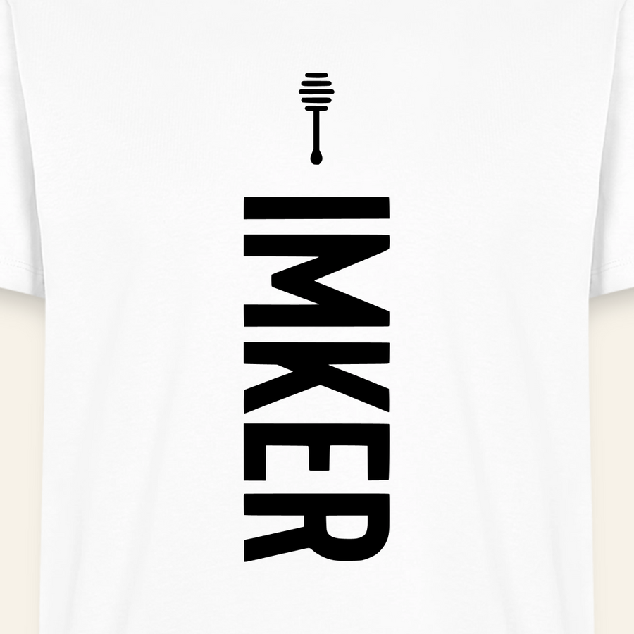 IMKER Honig Charlie T-Shirt in Weiß – Druck im Detail