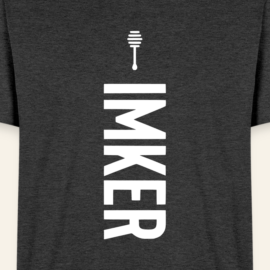 IMKER Honig Charlie T-Shirt in Anthrazit – Druck im Detail