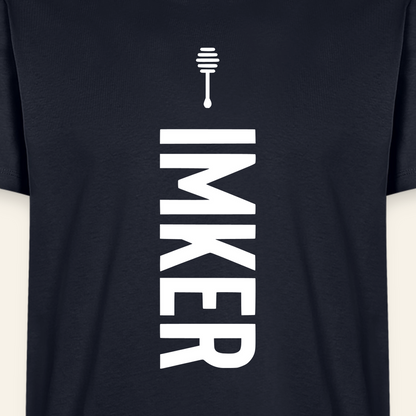 IMKER Honig Charlie T-Shirt in Dunkelblau – Druck im Detail